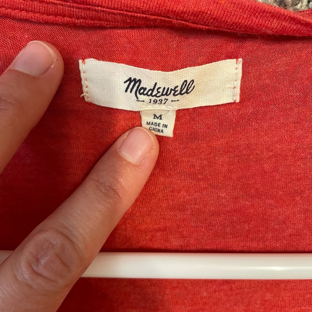 Red madewell tee